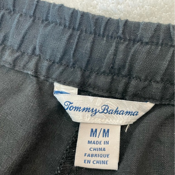 Tommy Bahama black linen wide leg pants - Picture 2 of 6